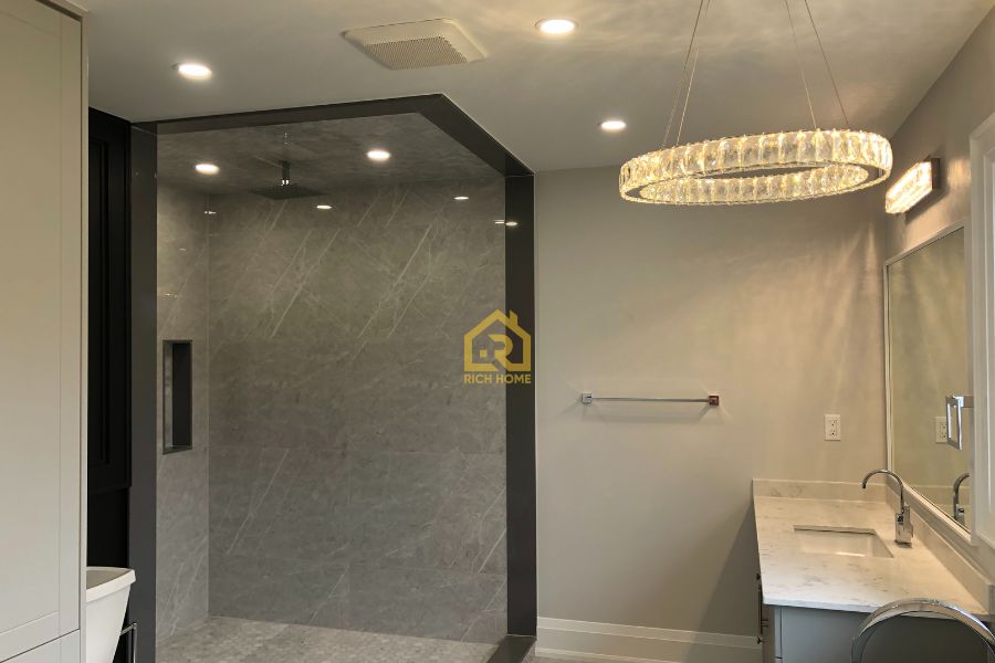 small bathroom ventilation installation
