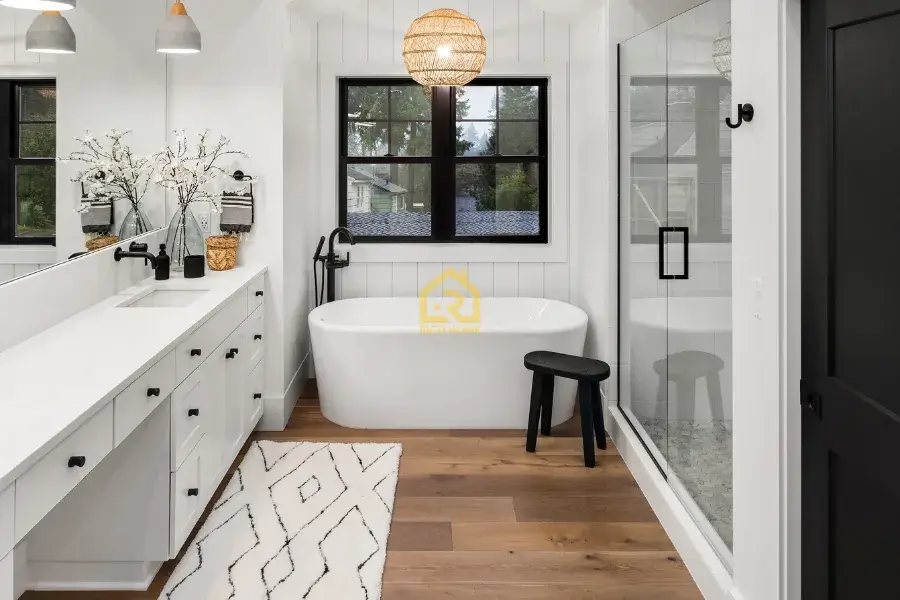 shower updates and modern fixtures