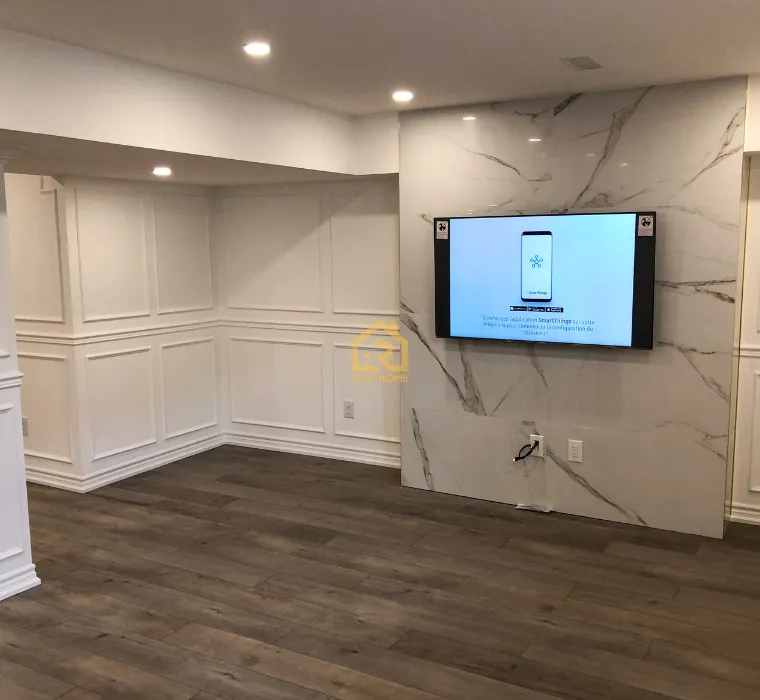 basement renovation oakville modern open concept design