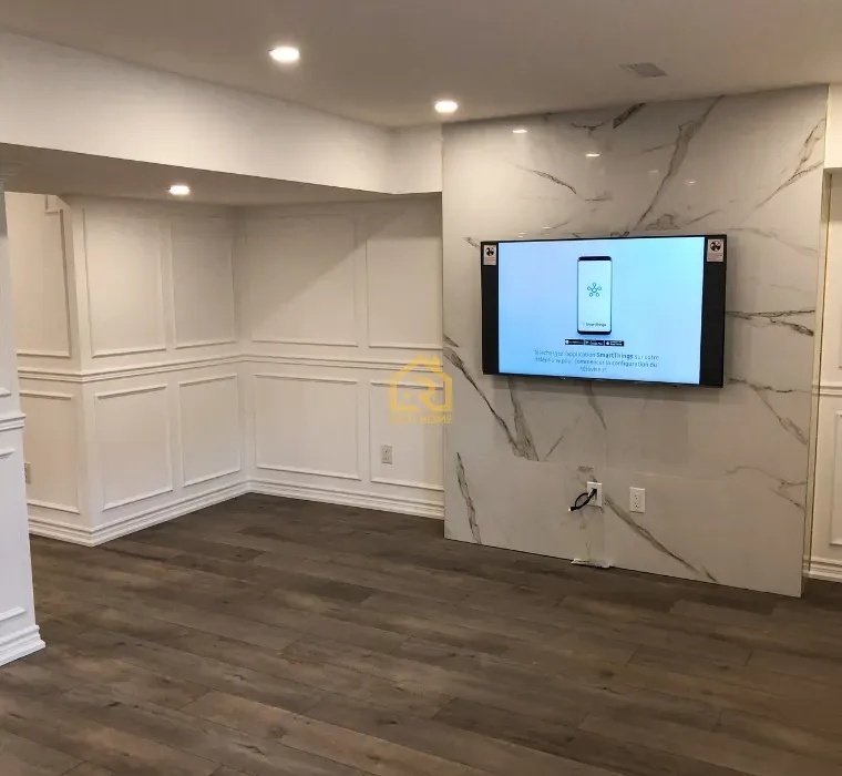 basement renovation oakville modern open concept design