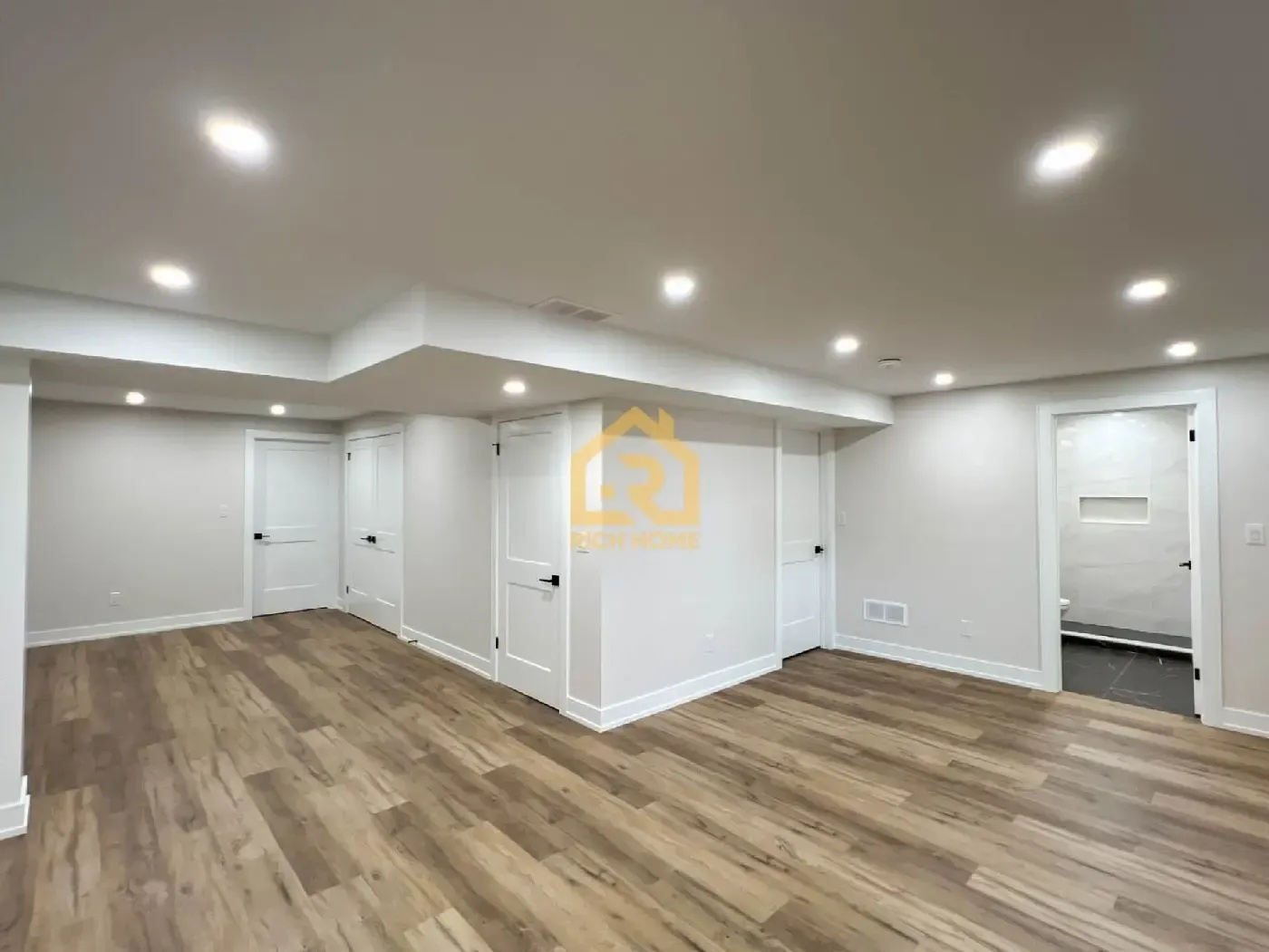 basement with full kitchen