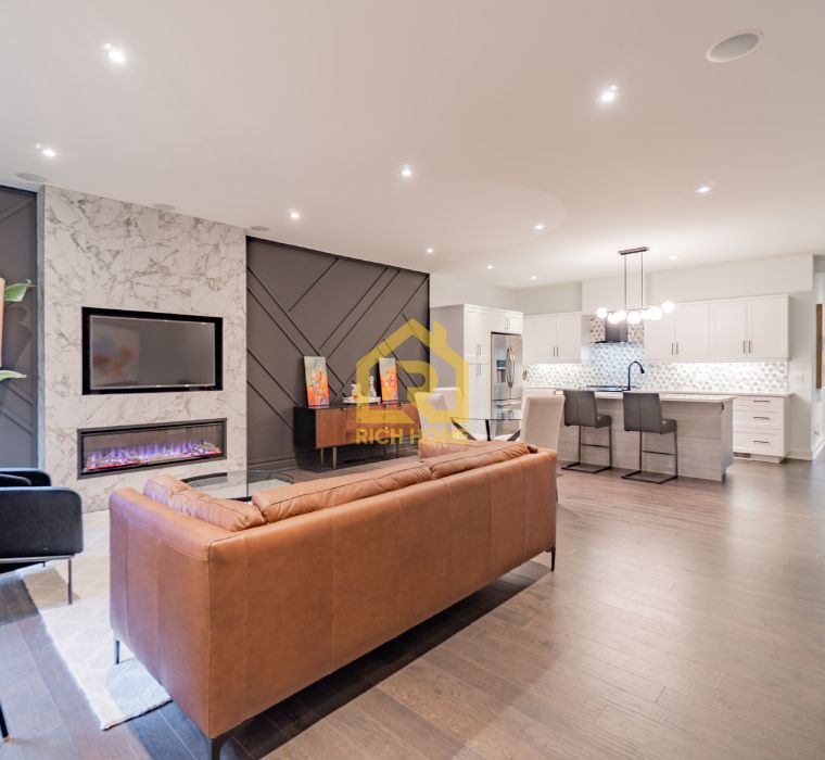 Rich Home Projects family room addition bright space
