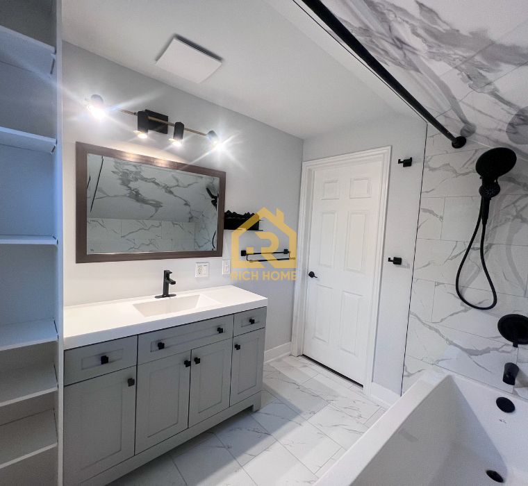 rich home bathroom remodel before after