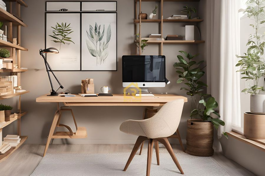 custom built in home office renovation