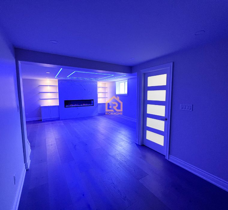 toronto basement entertainment area renovation