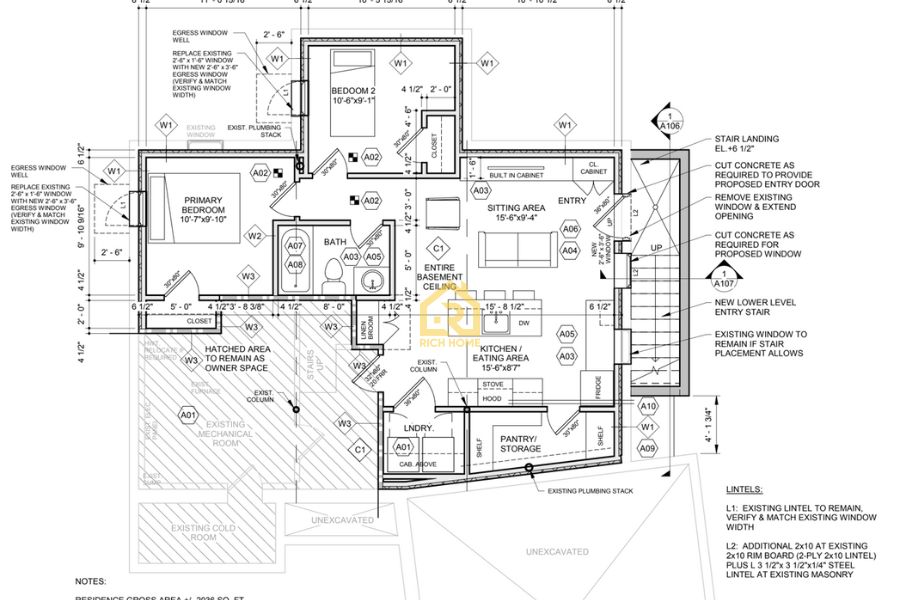 semi detached basement floor plan narrow lot